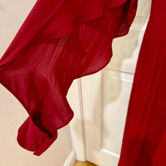 BCBGMAXAZRIA BURGUNDY DORAN MAXI DRESS GOWN NEW WITHOUT TAGS NWOT - Picture 6 of 13